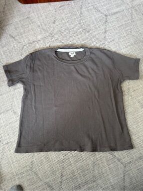 Kid‘s Waffle Knit Short Sleeve Tee - Gray organic cotton NUI